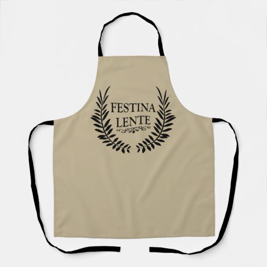 Festina lente schort (Voorkant)