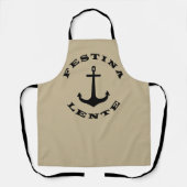 Festina lente schort (Voorkant)