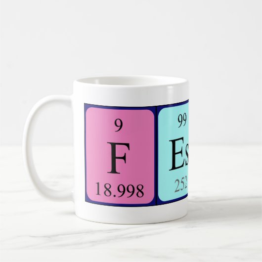 Festina nom de table périodique mug (Gauche)