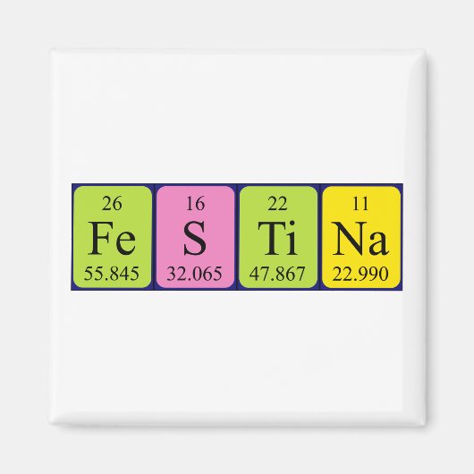 Festina periodiek table name magnet magneet (Voorkant)