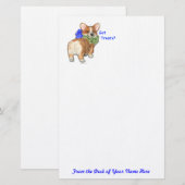 "Festins obtenus ?" Papeterie de corgi (Devant / Derrière)