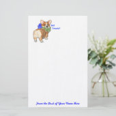 "Festins obtenus ?" Papeterie de corgi (Debout devant)