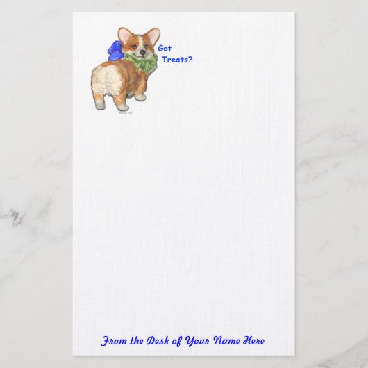 "Festins obtenus ?" Papeterie de corgi (Devant)