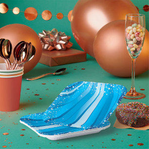 Festival Blue Light Rays Papieren Bordje