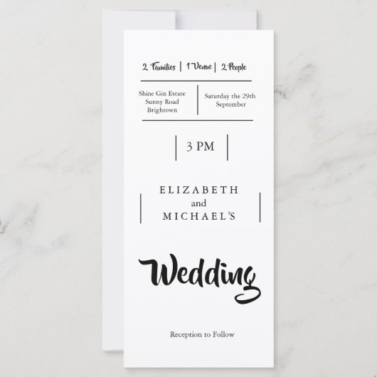 Festival Bright Lights Fun Faire-part de mariage (Dos)