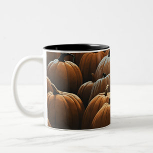 Festival citrouille de café en deux tons Mug