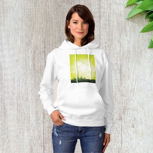 Festival Crowd Womens Hoodie