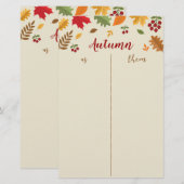 Festival d'automne Bunco Party Jeu feuille de tass (Devant / Derrière)