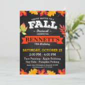 Festival d'automne Invitation à la fête d'annivers (Debout devant)