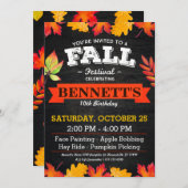 Festival d'automne Invitation à la fête d'annivers (Devant / Derrière)