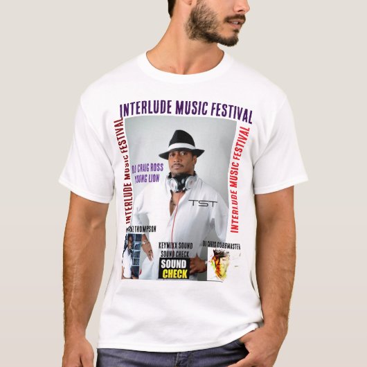 FESTIVAL DE MUSIQUE INTERLUDE. T-shirt de base pou (Devant)