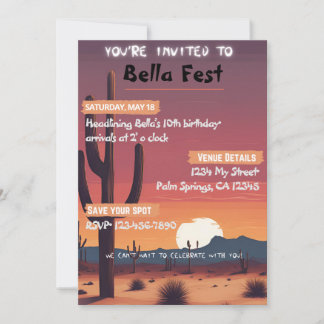 Festival de musique Invitation d'anniversaire
