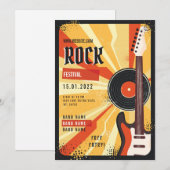 Festival de musique rock flyer Faire-part (Devant / Derrière)