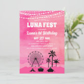 Festival de musique rose Invitation d'anniversaire (Debout devant)