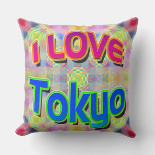 Festival de Tokyo 3 Coussin "I LOVE Tokyo"