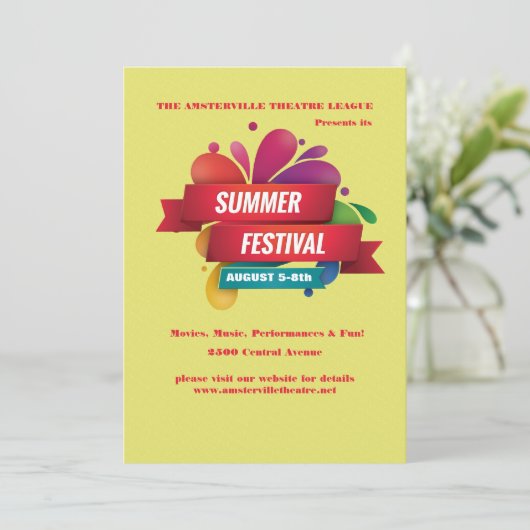 Festival d'été Faire-part (Debout devant)