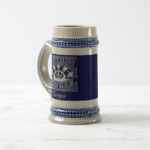 Festival Dreaming Retro Navy-White Bierpul (Voorkant links)