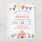 Festival du Carnaval de cirque Invitation de fête  (Devant)