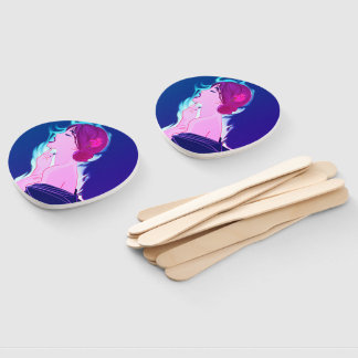 Festival fan met een klassieke stijl anime tekenin handwaaier