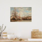 Festival Harbour van Eugène Boudin Fine Art Poster (Keuken)