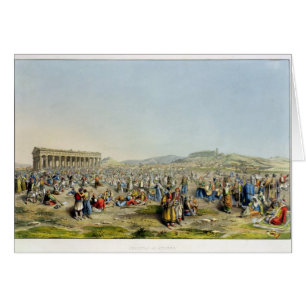 Festival in Athene, café. door J. Rodwell, 1830 (a