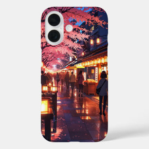 Festival Lanterns - Anime Spring Festival iPhone 16 Hoesje