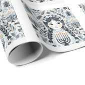 Festival of Lights: Hanukkah Sameach Stickers  Cadeaupapier (Rol Hoek)