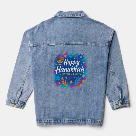 Festival of Lights Menorah Design – Women’s Denim  (Verso)