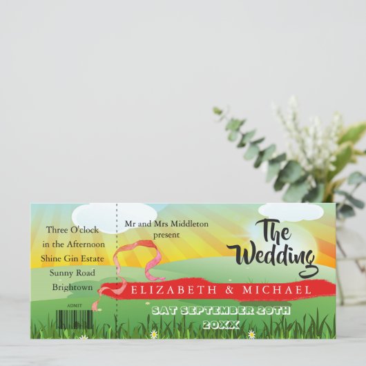 Festival Rustique moderne Faire-part de mariage de (Debout devant)