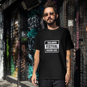 Festival Seizoen 20XX zwart T-shirt