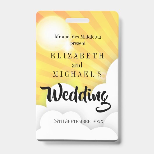 Festival Theme Fun Weddenschap Badge (Front)