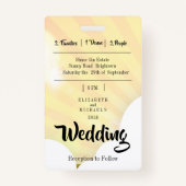 Festival Theme Fun Weddenschap Badge (Achterkant)