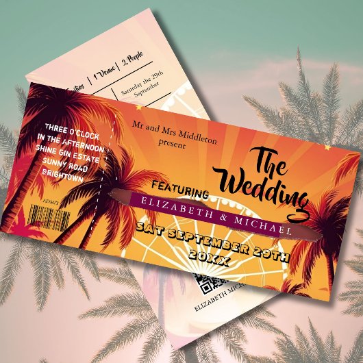 Festival Ticket Palm Wedfest Wedding