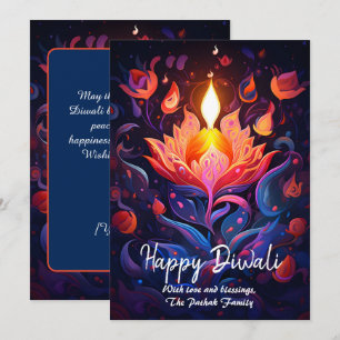Festival Vlam Mozaïek Diwali kaart