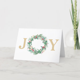Festivals Festivals Watercolor JOY Wreath Carte ph