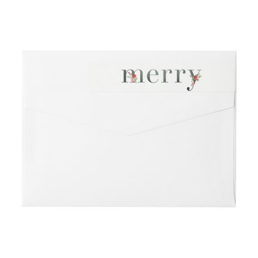 Festivals Florals MERRY Wraparound Étiquettes de v (Dos)