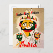 Festivals in India, oud poster Briefkaart (Voorkant / Achterkant)