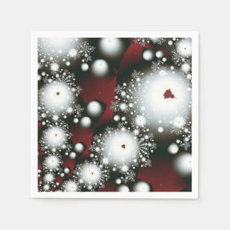 Festive 2 Winter Snowflakes Fine Fractal Art Servetten