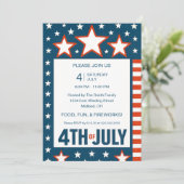 Festive 4 Juillet Invitation du Parti (Debout devant)