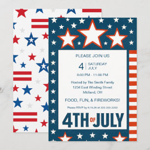 Festive 4 Juillet Invitation du Parti