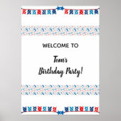 Festive 4th of Juli Partij Welkome Poster (Voorkant)