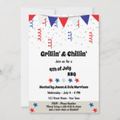 Festive 4th of Juli Uitnodiging BBQ (Voorkant)