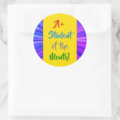 Festive "A+ Étudiant du mois !" Autocollant (Sac)