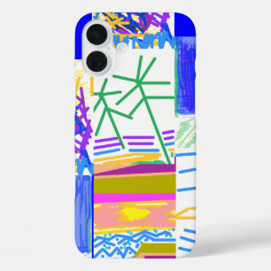 Festive Abstract iPhone 16 Plus Hoesje