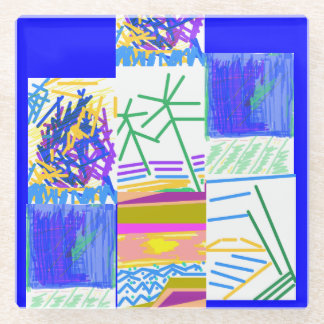 Festive Abstract Glazen Onderzetter