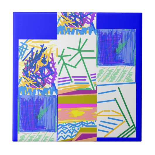Festive Abstract Tegeltje (Voorkant)
