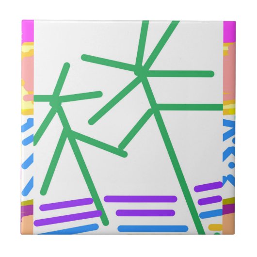 Festive Abstract Tegeltje (Voorkant)