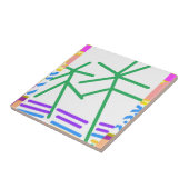 Festive Abstract Tegeltje (Zijkant)