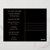 Festive AF Fête de Noël Invitation Black Gold (Verso)