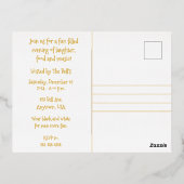 Festive AF Fête de Noël Invitation Or blanc (Verso)